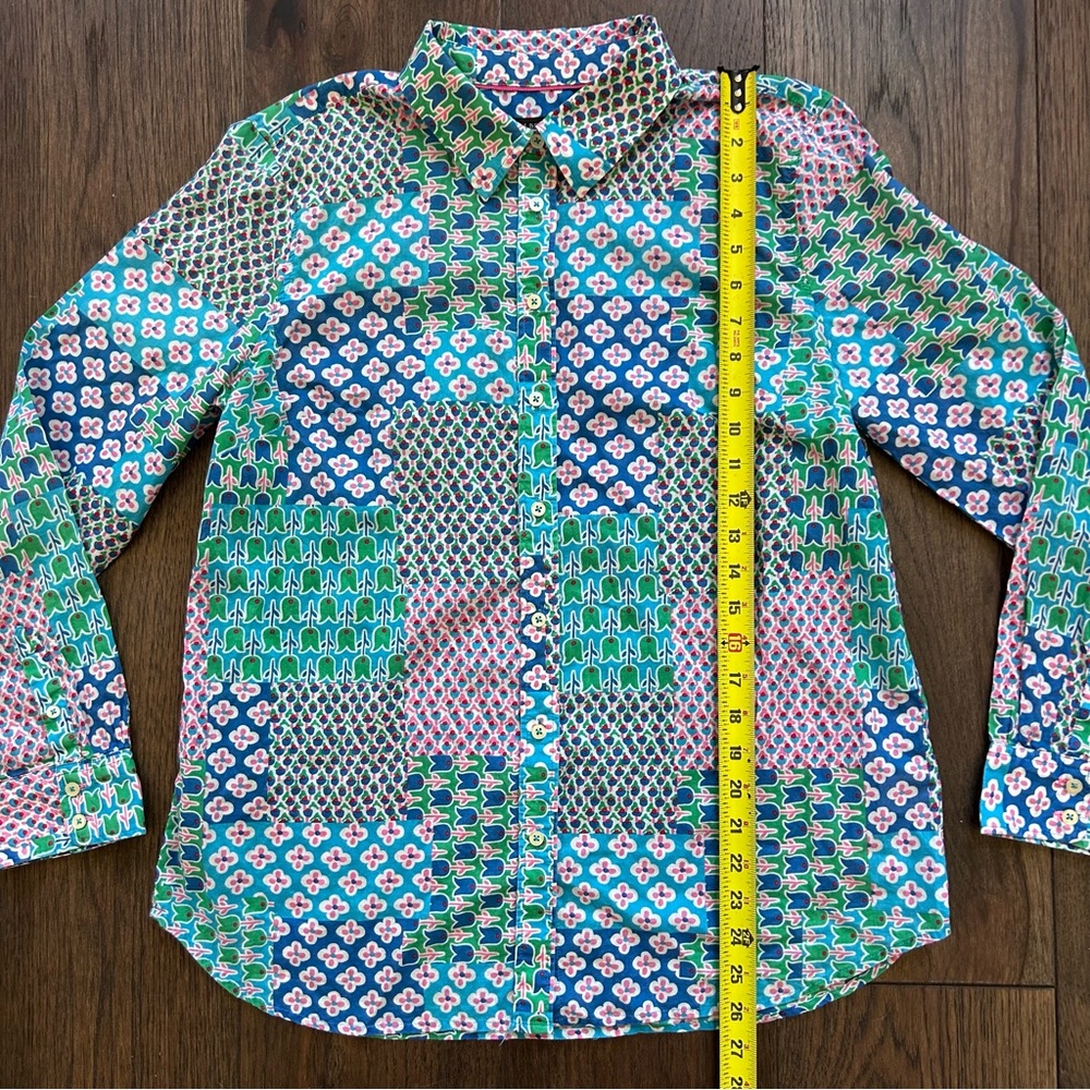 Talbots Women’s Multicolor Patchwork-Style Button… - image 3